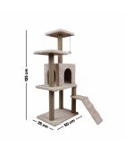 Casa para gatos Arden beige - 50x35x125 cm