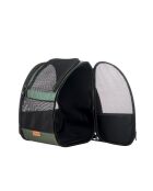 Bolsa de transporte para gatos Pugola negra - 43x23x38 cm