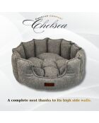 Cama para mascotas Chelsea L gris - 76x76x30 cm
