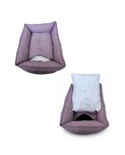 Vanilla XL paars huisdierenbed - 75x95x22 cm