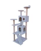 Casetta per gatti grigia Siena - 60x45x165 cm