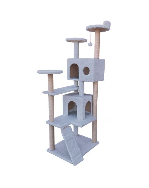 Siena grijs kattenhuis - 60x45x165 cm