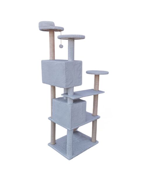 Siena grijs kattenhuis - 60x45x165 cm