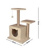 Casetta per gatti beige Lotti - 45x35x72 cm