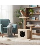 Casetta per gatti beige Lotti - 45x35x72 cm