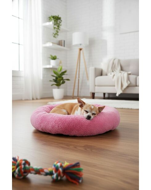 Cama rosa para mascotas Pugalo M - 47x47x10 cm