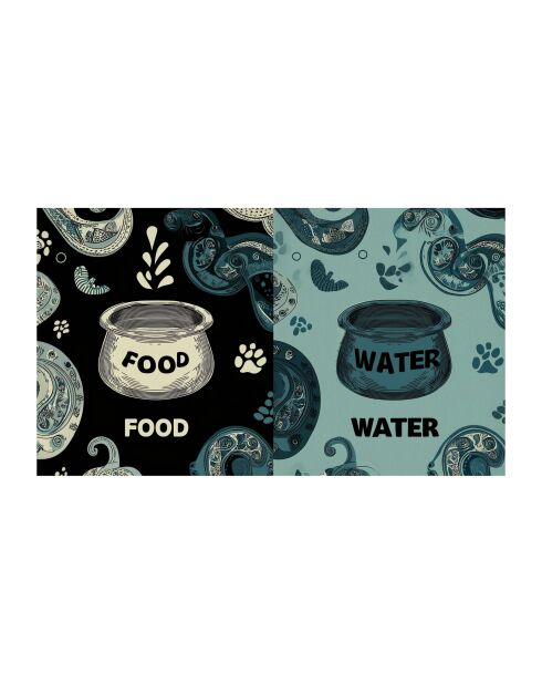 Paspet2 zwarte kommat - 40x70 cm
