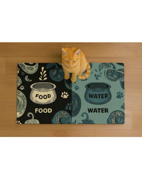 Paspet2 zwarte kommat - 40x70 cm