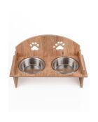 Ciotole doppie beige con animali Apvm12