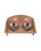 Ciotole doppie beige con animali Apvm12