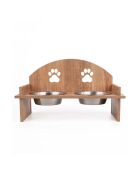 Ciotole doppie beige con animali Apvm12