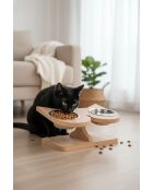 Ciotole doppie con animali beige Apvm2