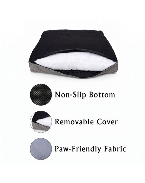 Cama gris para mascotas Silky Paw S - 50x58x8 cm