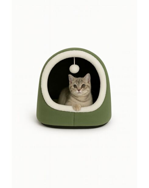 Lit pour chat Alaska STD vert - 40x35x35 cm