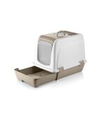 Maison de toilette pour chat 5115-01 grise - 47x39,5x55 cm