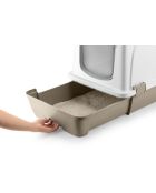 Maison de toilette pour chat 5115-01 grise - 47x39,5x55 cm