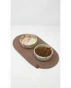 Set di 2 ciotole gialle con animali - 14x5 cm