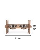 Ciotole doppie beige con animali Apvm5