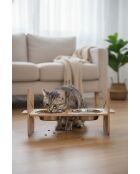 Ciotole doppie beige con animali Apvm5