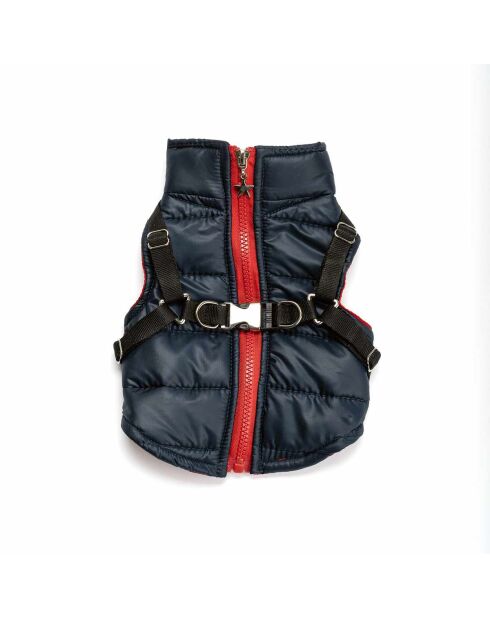 Gilet pour chien Tasmali M bleu foncé / rouge