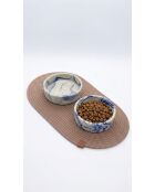 Set di 2 ciotole blu con animali - 14x5 cm