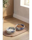 Set di 2 ciotole blu con animali - 14x5 cm