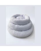 Teddy Donut L grijs huisdierenbed - 85x85x16 cm