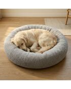 Teddy Donut L grijs huisdierenbed - 85x85x16 cm