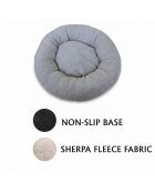Teddy Donut L grijs huisdierenbed - 85x85x16 cm