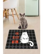 Lettiera nera Eat Sleep Meow - 40x60 cm