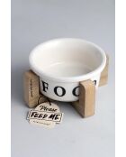 Set di 2 ciotole bianche per animali Ahsap - 15x15x8 cm