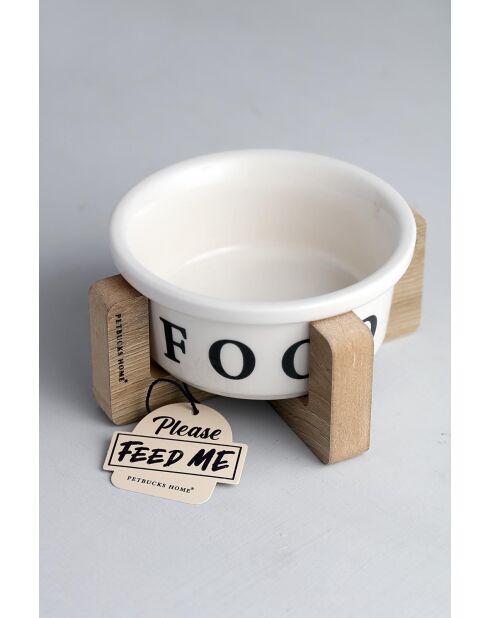 Set di 2 ciotole bianche per animali Ahsap - 15x15x8 cm