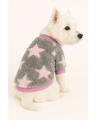 Sudadera gris para perro Pinkstarsweat S