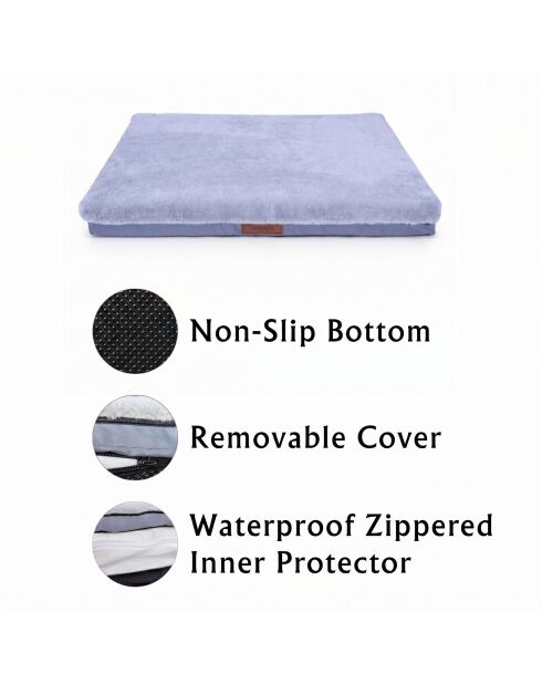 Pure Comfort Hundebett blau - 90x110x11 cm