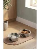 Set di 2 ciotole nere con animali - 14x5 cm