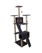Casa para gatos Verona negra - 60x45x172 cm