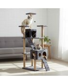 Casa para gatos Verona negra - 60x45x172 cm