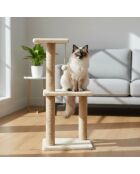 Albero per gatti Tina 1 beige - 35x28x80 cm