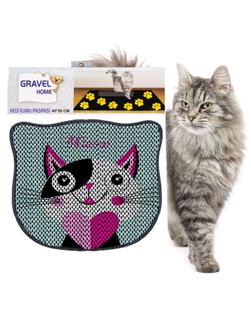 Kdkafa0221 meerkleurige kattenbakmat - 40x50 cm