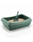 Bac à litière pour chat 5091-4 verte - 52x66x17,5 cm