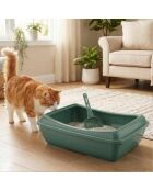 Bac à litière pour chat 5091-4 verte - 52x66x17,5 cm