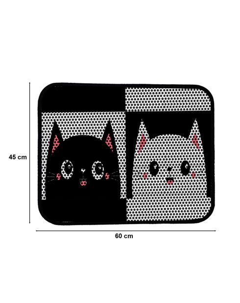 Nrszn0051 kattenbakmat zwart - 45x60 cm