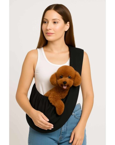 Sac de portage ventral pour chien Kucuk Irk noir