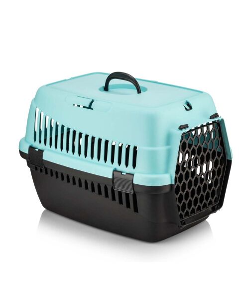 Transportbox voor dieren 5097-R-4 turkoois - 56,6x40x68,5 cm