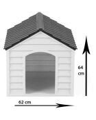 Dierenhuis 5100-1 grijs - 76x64x62 cm