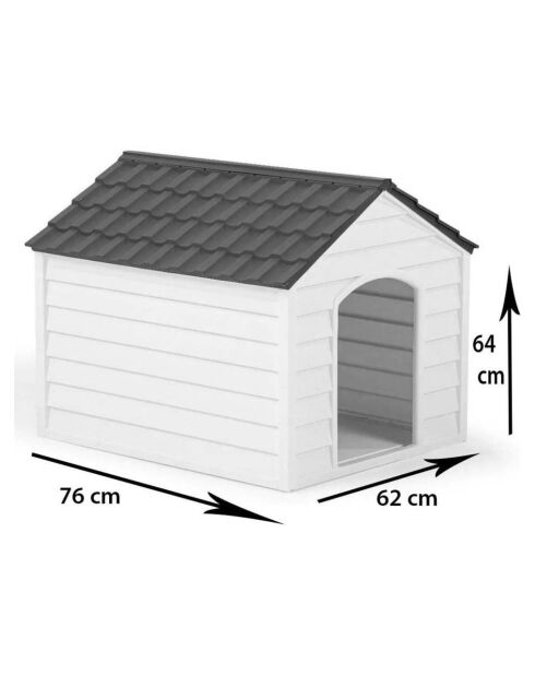 Dierenhuis 5100-1 grijs - 76x64x62 cm