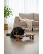 Ciotole doppie beige con animali Apvm11