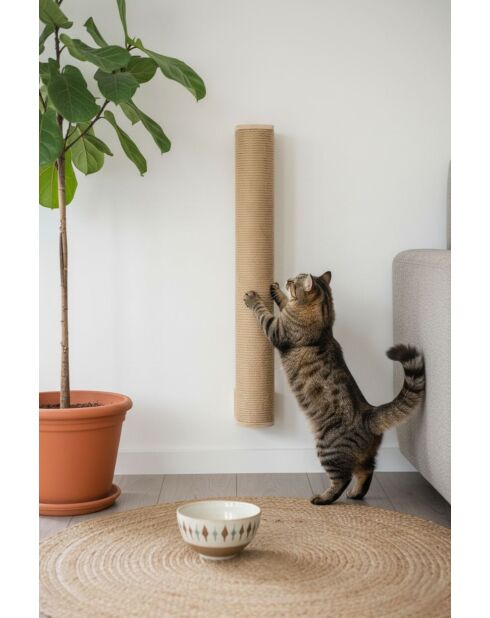 Tiragraffi per gatti Malta 80 beige - H.83 cm