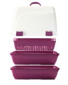 Toilethuis voor katten 5088-03-3 paars - 41x37,5x50 cm