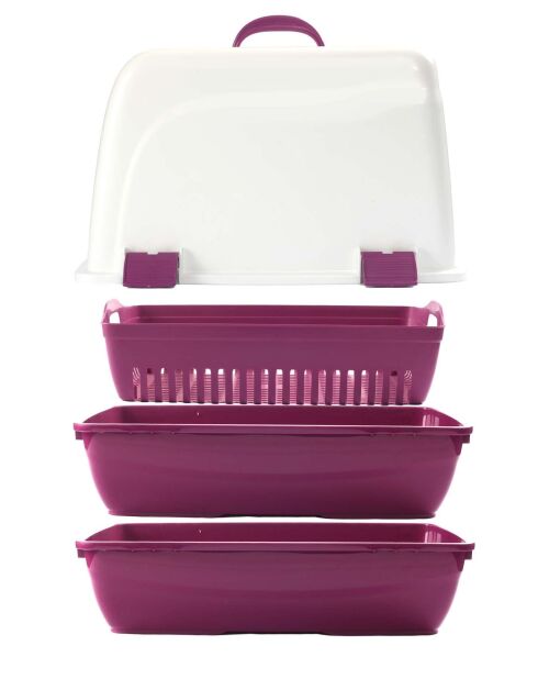 Toilethuis voor katten 5088-03-3 paars - 41x37,5x50 cm